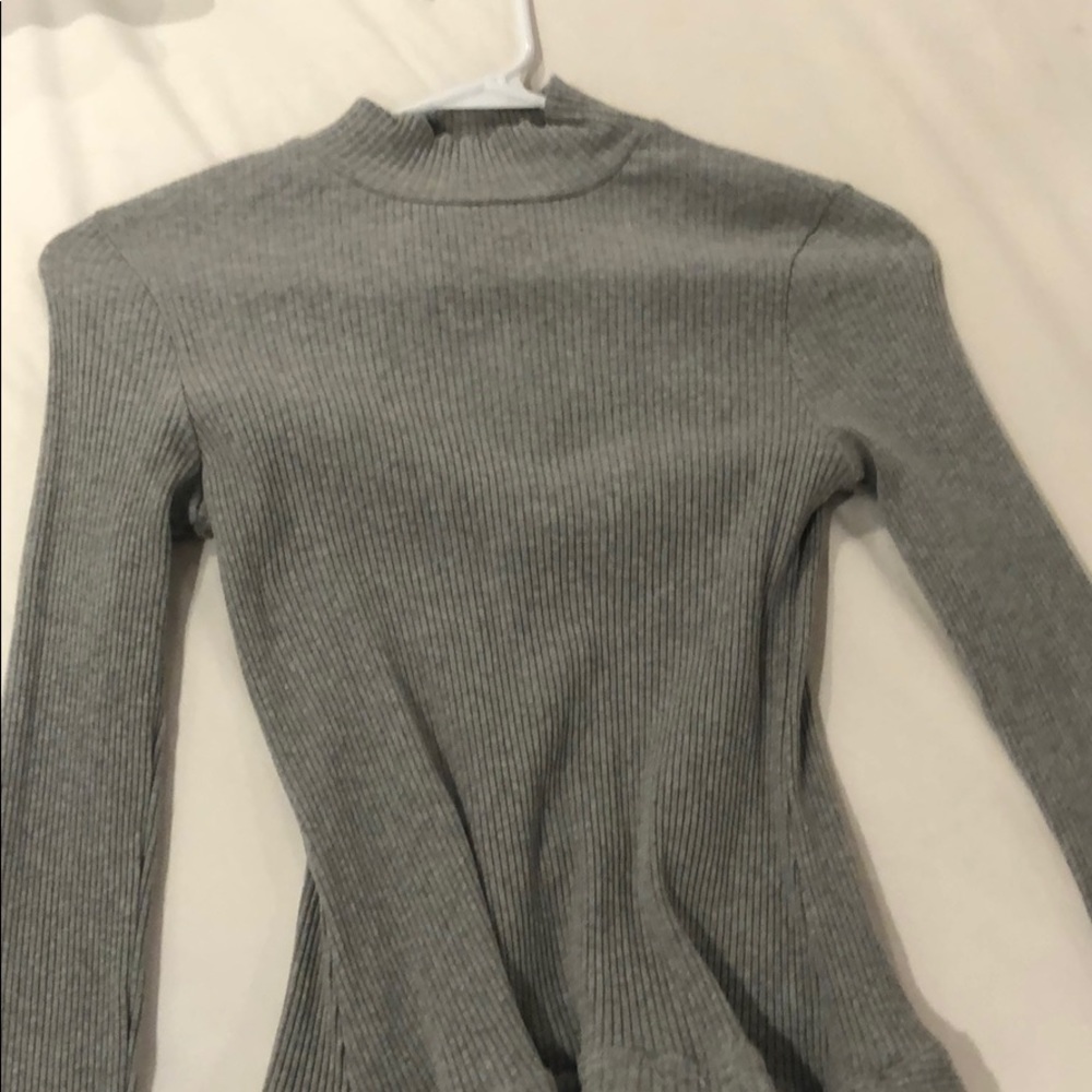 Grey turtle neck